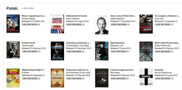 Polskojęzyczne ebooki w ibookstore