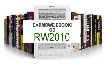 Darmowe ebooki od oficyny RW2010 + kindle na tle książek